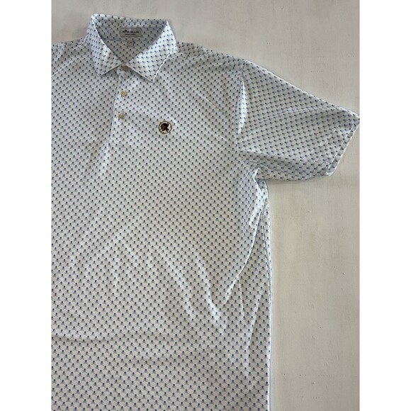 Peter Millar Summer Comfort White Polo Shirt Men’s XL Skull Bones AOP Seminole - Picture 1 of 8